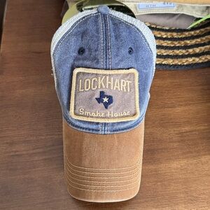 Lockhart Smoke House Rustic Blue and Brown Cap